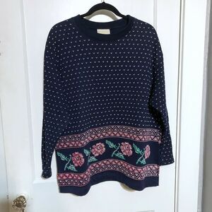 Vintage 90s Flower Sweatshirt Spumoni Grandma